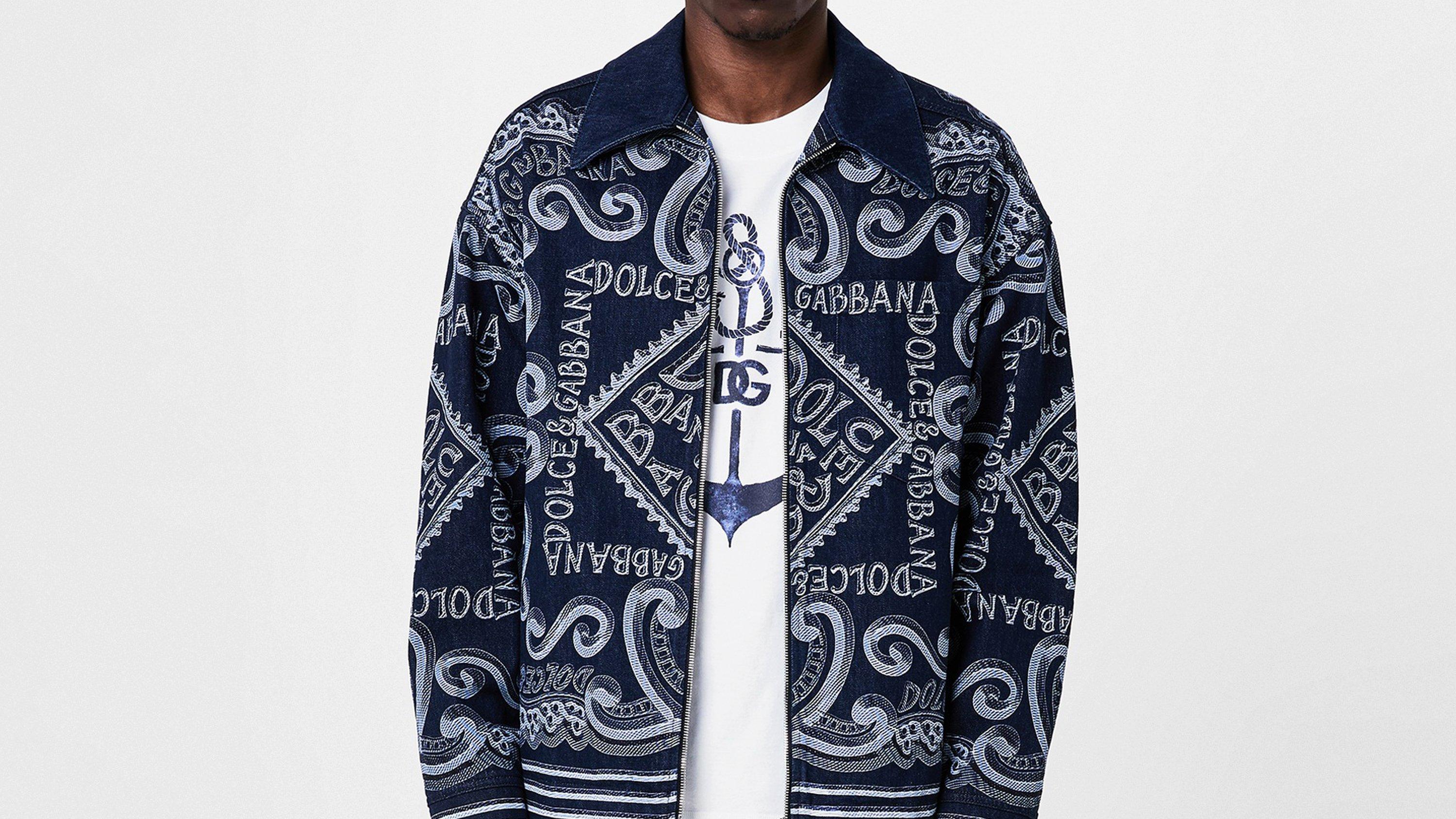 Dolce and Gabbana | Marina Print Denim Overshirt Dolce and Gabbana | Marina Print Denim Overshirt